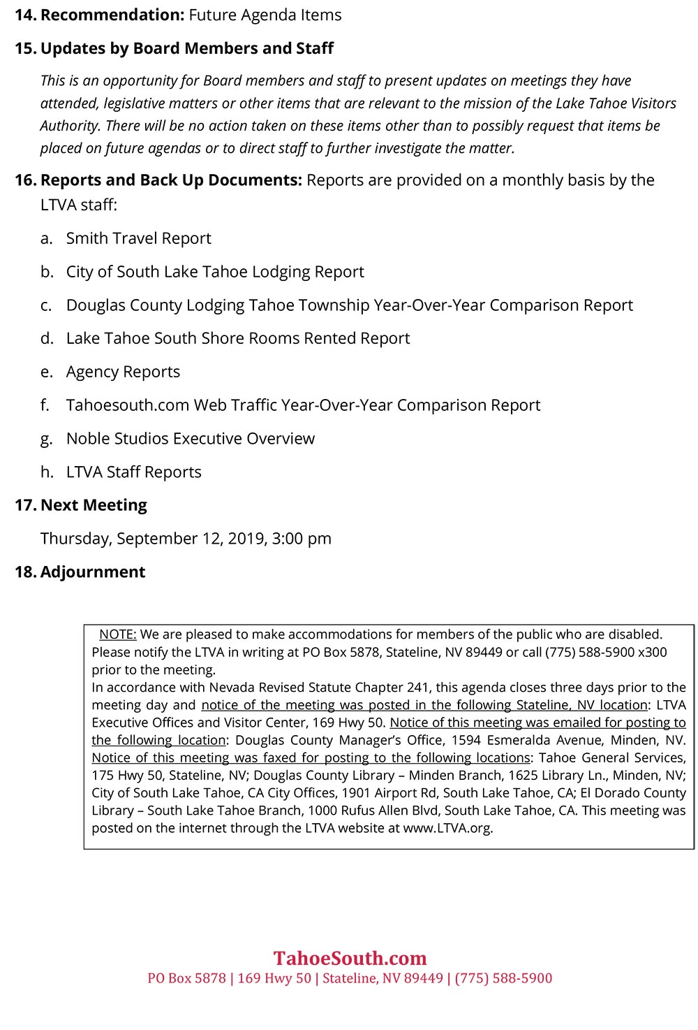 LTVA Board of Directors Agenda Aug 8 - 2