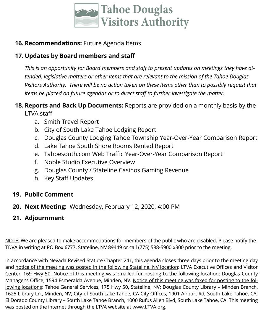 TDVA Agenda - 2