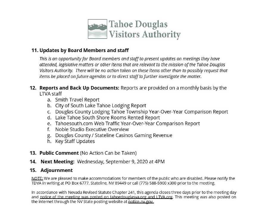 TDVA Board Agenda 2