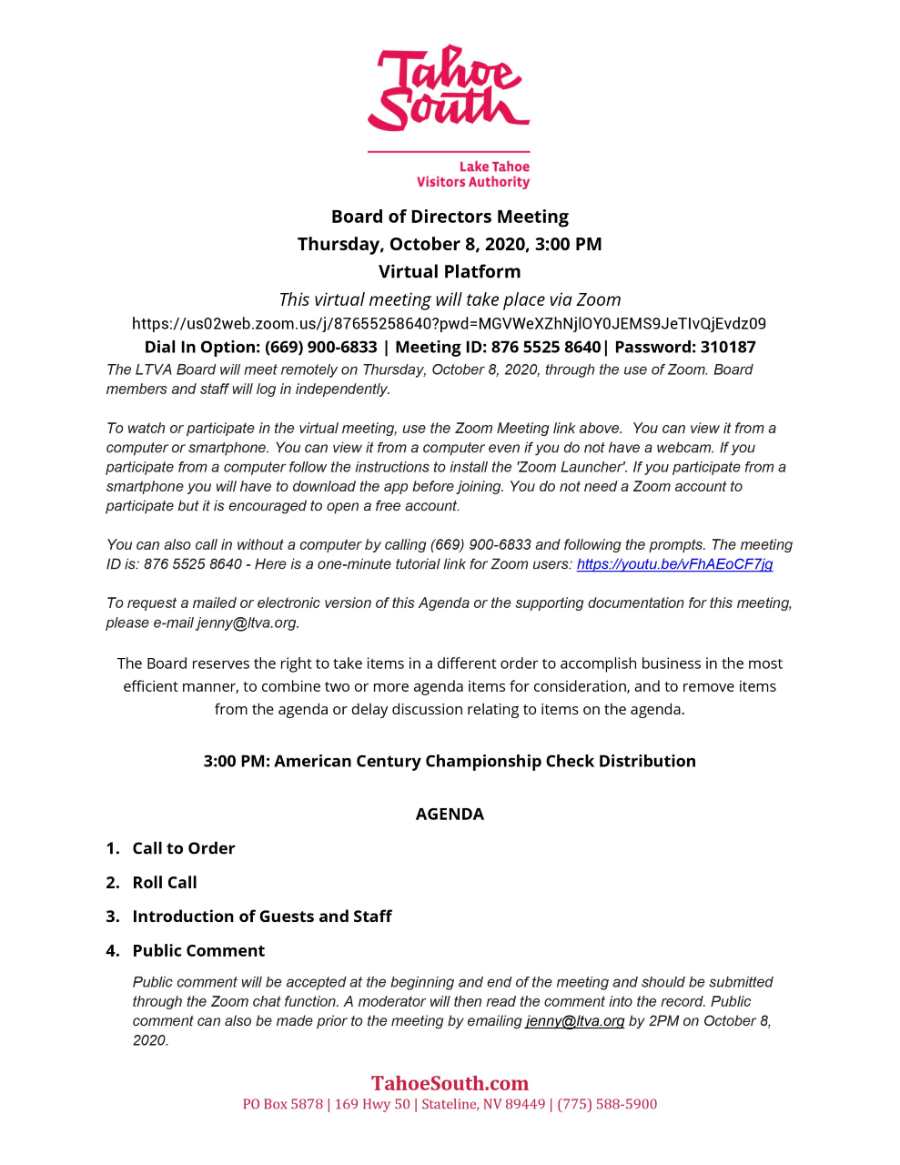 LTVA Board Agenda 1
