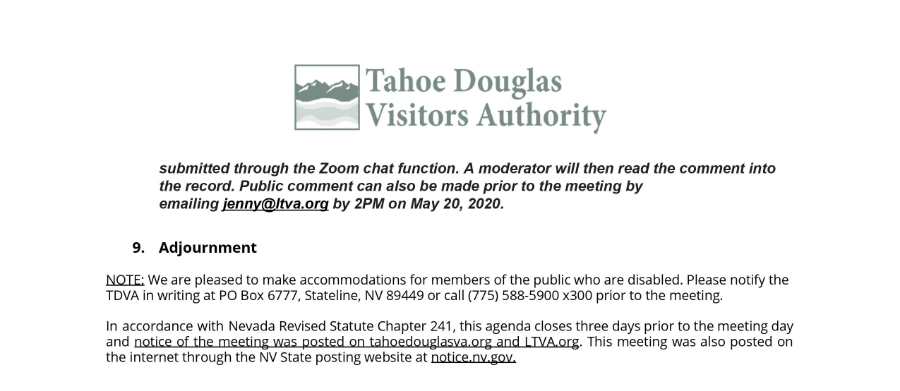 TDVA Budget Agenda pg 2