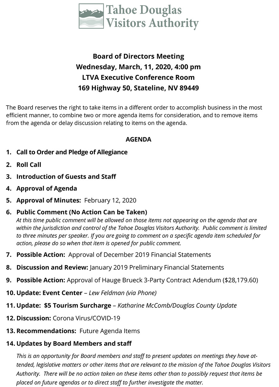 TDVA Board Agenda 1