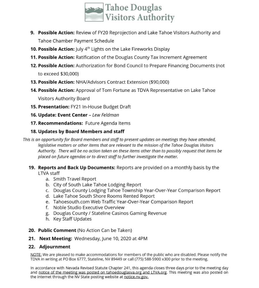 TDVA Agenda pg 2