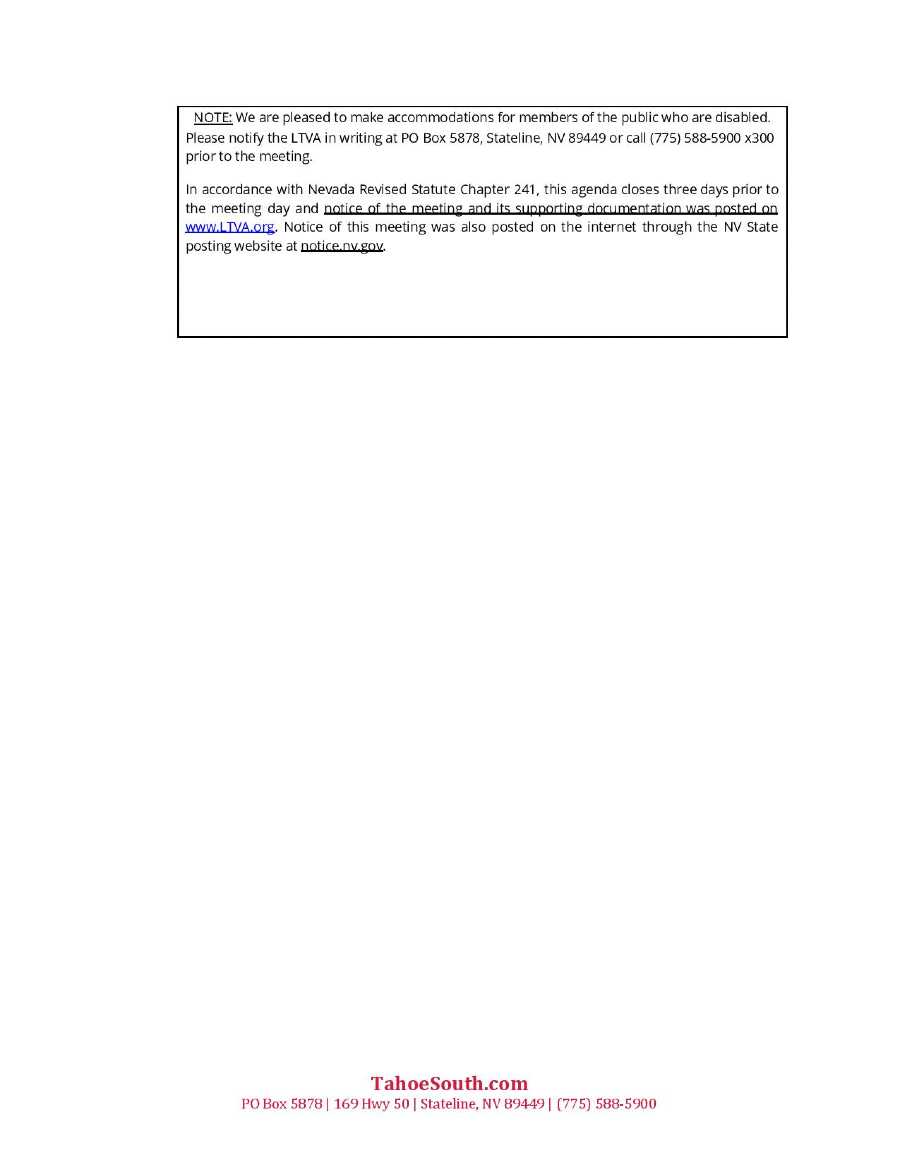 LTVA Board of Directors Meeting Agenda 3